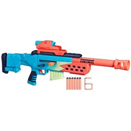 Pistola Nerf Fortnite Storm Scout Blaster Alcance Nerf Clip de 6 dardos Elite Nerf Acción Tornillo