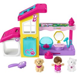Little People Set de Juego Barbie SPA de Mascotas Incluye 1 Figura Para Bebés