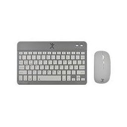 KIT TECLADO Y MOUSE INALAMBRICO BLUETOOTH RECARGABLE ERGONOMICO COMPACTO PERFECT CHOICE GENOVA - NEGRO