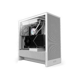 GABINETE NZXT H5 FLOW /BLANCO /VIDRIO TEMPLADO/2 VENTILADORES/F120Q /MID TOWER /USB TIPO C /GAMER