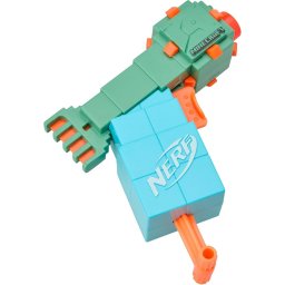 Pistola Nerf MicroShots Minecraft Guardian Mini Blaster Incluye 2 Dardos Oficiales de Elite