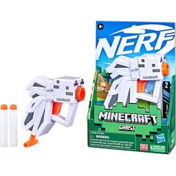 Pistola Nerf MicroShots Minecraft Ghast Mini Blaster Incluye 2 Dardos Oficiales de Elite