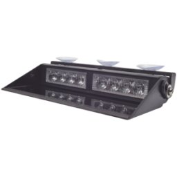Luz de Advertencia Epcom XLL-106-RB - Flash LED · Rojo/Azul 12VDC · Uso Interior - 8 LEDs - Montaje de Succión