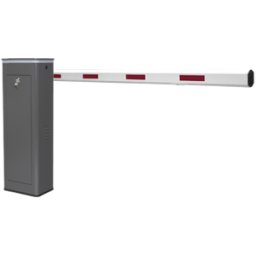 Barrera Vehicular AccessPro KT-XBF-RB - Pluma de 3 m · Movimiento Fluido Uso Medio · Diseño Elegante Gris con Corona Led Semaforizada
