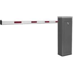 Barrera Vehicular AccessPro KT-XBF-LB - Pluma de 3 m · Movimiento Fluido Uso Medio · Diseño Gris con Corona Led Semaforizada
