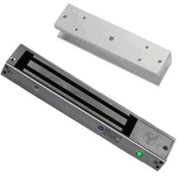 Cerradura Magnética YLI YM280NLED - 600 Lbs · 12V DC Soporte para Puertas de Vidrio sin Marco MBK280UL · Indicador LED · Fail-Safe