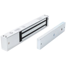 Chapa Magnética SYSCOM MAG600NLED - 600 Lbs · 12/24V DC Montaje Superpuesto · Fail-Safe con Indicador LED y Sensor de Estado de Placa