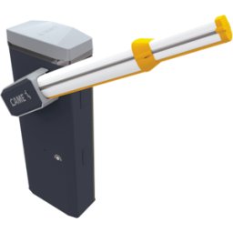 Barrera Vehicular CAME Parkare GT8 - Brazo Telescópico de 8 m · Brazo Iluminado LED Uso Medio · Kit con Apoyo y Tiras Reflectantes