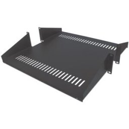 Charola Intellinet 714877 - Cajón metálico para rack 19" 2U - Acero 45 cm Negro Ventilada, Capacidad 25 kg, Doble lado