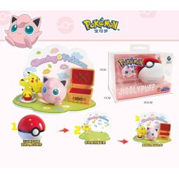Figura Colección Anime Pokemon Pokeball Paisaje Jigglypuff Diorama Set Regalo