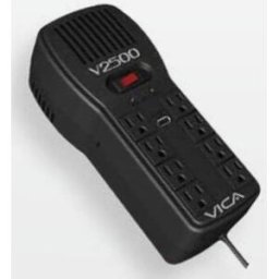 Regulador de Voltaje VICA V2500 - 2500 VA / 1500 W · Regulación Electrónica · 8 Tomas NEMA 5-15R Puertos RJ11 y RJ45 · Protección con Supresor de Picos e Indicadores LED
