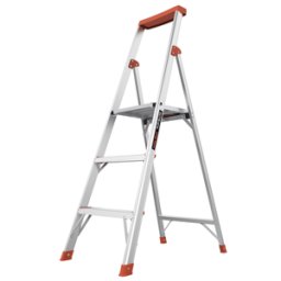 Little Giant Ladder Systems Escalera 3 Peldaños LITTLE GIANT FLIPNLITE-3C · 1.5 m · Aluminio · Sistema Plegable Compacto para Uso Profesional