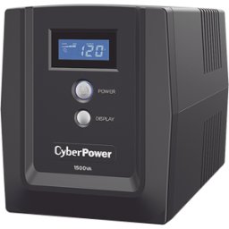 CyberPower OM1500ATLCDA UPS Interactivo Torre - 1500VA / 900W - 8 Tomas NEMA 5-15R - Regulador AVR - Pantalla LCD - Protección Tel/Fax/DSL/Red y Coaxial - PowerPanel