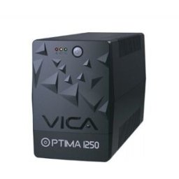 UPS VICA Optima 1250 - 1250VA/600W - 6 Contactos NEMA 5-15R Regulados y Respaldados - Entrada 127V - Salida 110-120V - Batería 12V 7Ah - Indicador LED - RJ11 y RJ45 - Garantía 3 años