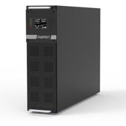 UPS Complet 3KT120M - 3000VA/3000W · Doble conversión en línea · 8 contactos NEMA 5-15R · Pantalla LCD · Montaje Torre/Rack 3U · Batería VRLA 12V 9Ah · Negro