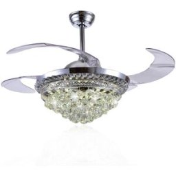 Ventilador de Techo JWJ JLV-041 - Luminario LED Integrado · 88W 2700K a 6500K · 3 Tonos de Luz, 4500 Lm, 6 Velocidades, 110V CA