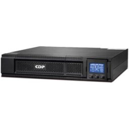 CDP UPS Online UPO11-2RT - 2000VA/1800W · Doble conversión · 8 contactos NEMA 5-15R · LCD integrado · Montaje rack/torre · Batería Plomo-ácido 12Ah · Negro