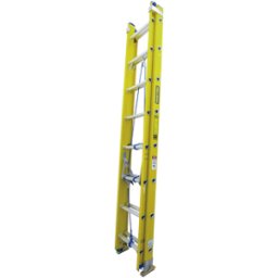Escalera de Extensión Surtek SYS-EEFV224 - Escalera de Extensión · Uso Industrial Fibra de Vidrio Aislante · 24 Escalones · Altura 6.4 m · Zapatas Antiderrapantes