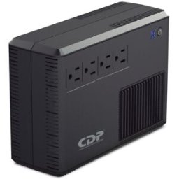 CDP RUPR604 UPS interactivo 600VA · 300W · 120V · AVR · 4 tomas NEMA 5-15R · 175 joules · regulación 80-150V · onda senoidal simulada · indicador LED · montaje en pared · cable 1 m