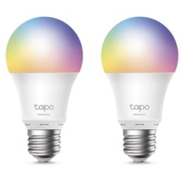 Foco Inteligente TP-LINK Tapo L530E - Foco LED · Wi-Fi Multicolor Regulable · Base E27 · Pack 2 Piezas · 806 Lúmenes