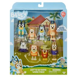 8 Figuras Personajes Bluey Labores Trabajo Bingo Mayores de 3 Años