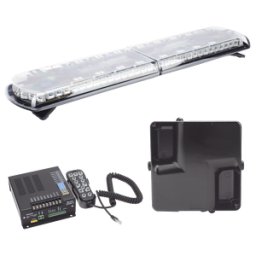 Kit Sirena Vehicular ECCO Serie 12 - Torreta 48" 130 LED · Dual Color Rojo/Azul/Claro/Ámbar Bocina Ultradelgada H2 Covert · Equipamiento Profesional