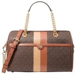 MICHAEL KORS 30S2G6BS6U Dark Brown Duffle Satchel Mediano Maletín de Equipaje