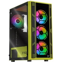 Gabinete Gamer Xtreme PC Gaming MG-23083 - Kronos - Media Torre - ATX/Micro ATX/Mini ITX - 4 Ventiladores - Panel Lateral - Verde