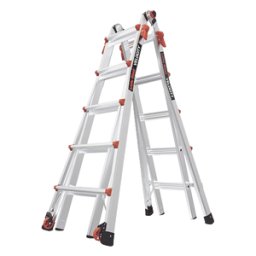 Little Giant Ladder Systems LITTLE GIANT VELOCITYM22IA - Escalera Multi-Posiciones 6.7 m (22') Para Suelos Inclinados y Desniveles Sistema Profesional de Alta Seguridad