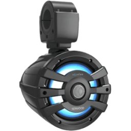 Altavoz de Torre JVC XM77TBL - 100W RMS · Cono Mica PP 7.7" · Respuesta 60Hz-20kHz IPX6 Resistente al Agua · Control RGB 21 Colores y Modos · Incluye Control Remoto RF