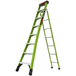 Little Giant Ladder Systems Escalera de Tijera Little Giant King-Kombo2-8IAAC - 2.44 m Fibra de Vidrio · 3 en 1 · Hecha en EUA Versión 2.0