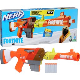 Pistola Nerf Fortnite Dart HR Blaster, Diseño Envolvente 6 Dardos de Élite Nerf