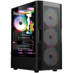 Gabinete Balam Rush Dragonfly Ventra GM570 ATX Media Torre 4 Ventiladores ARGB Panel de Cristal Templado Frente Mesh