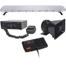 Kit Básico de Seguridad Pública Epcom X75RBASKIT - Barra de Luces LED X75RBA · Rojo/Azul 12VDC · Sirena X100A y Bocina XYD100 Integradas