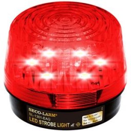 Luz Estroboscópica Seco-Larm SL-1301-EAQ-R - Estroboscópica LED Alámbrica · Roja 6-12VDC · Compatible iHORN Risco DSC Bosch