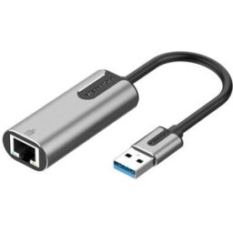 Adaptador de Red Vention CEWHB - USB a Ethernet - Gigabit - Plata