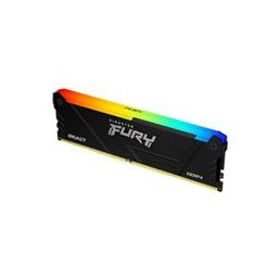 MEMORIA RAM KINGSTON DIMM DDR4 32GB 3200MT/S FURY BEAST BLACK XMP RGB CL16 288PIN 1.35V C/DISIPADOR DE CALOR P/PC/GAMER/ALTO RENDIMIENTO KF432C16BB2A/32