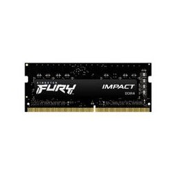 MEMORIA RAM KINGSTON SODIMM DDR4 16GB 2X8GB 3200MT/S FURY IMPACT BLACK CL20 260PIN 1.2V C/DIFUSOR DE CALOR P/LAPTOP KIT 2 KF432S20IBK2/16