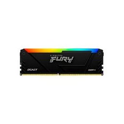 MEMORIA RAM KINGSTON DIMM DDR4 16GB 3200MT/S FURY BEAST BLACK XMP RGB CL16 288PIN 1.35V C/DISIPADOR DE CALOR P/PC/GAMER/ALTO RENDIMIENTO KF432C16BB12A/16