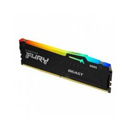 MEMORIA RAM KINGSTON DIMM DDR5 32GB 5600MT/S FURY BEAST BLACK XMP RGB CL40 288PIN 1.25V C/DISIPADOR DE CALOR P/PC/GAMER/ALTO RENDIMIENTO KF556C40BBA-32