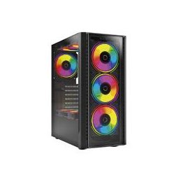GABINETE GAMER BALAM RUSH DRAGONFLY CRYSTALGM745 / MEDIA TORRE / ATX, MICRO ATX, MINI ITX / VENTILADOR RGB / PANEL CRISTAL TEMPLADO, METAL / NEGRO / BR-935968