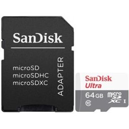 Memoria MicroSDXC SanDisk Ultra - 64GB - Clase 10 - UHS-I - C/Adaptador