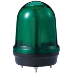 Luz Advertencia Qlight MFL125-012024-G - LED Fijo, Intermitente, Estroboscópico y Rotatorio · Verde 12-24 VDC · Uso Industrial