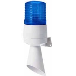 Luz de Advertencia Qlight S60ADL-110-B - Luz LED con Buzzer · Azul 110 Vca · Uso Interior