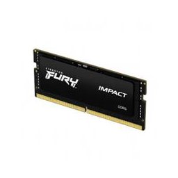 MEMORIA RAM KINGSTON SODIMM DDR5 16GB 4800MT/S FURY IMPACT BLACK CL38 262PIN 1.1V C/DIFUSOR DE CALOR P/LAPTOP KF548S38IB-16