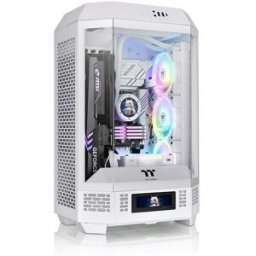 Gabinete Gamer Thermaltake The Tower 300 Snow - Micro Torre - Mini ITX/Micro ATX - 2 Ventiladores - Panel Lateral - Blanco