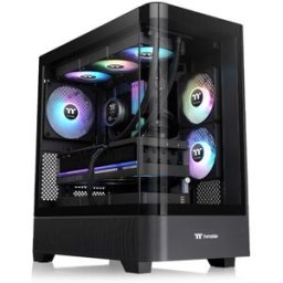 Gabinete Gamer Thermaltake View 290 TG ARGB - Media Torre · ATX/Micro ATX/Mini ITX · 3 Ventiladores 120 mm ARGB, Panel Lateral de Vidrio Templado Negro