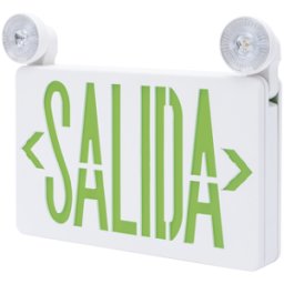Letrero LED de Emergencia SFire SFKDC860 - Montaje Universal (Pared, Lateral o Techo) · Luz Blanca Batería de Respaldo Incluida · 120V AC