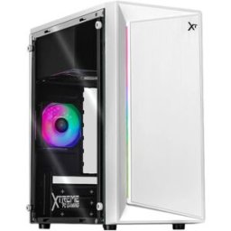 Gabinete Gamer XTREME PC GAMING Squad Mini Torre CDXT900WTV2 - 1 Fan FRGB · Fuente 500W · Blanco
