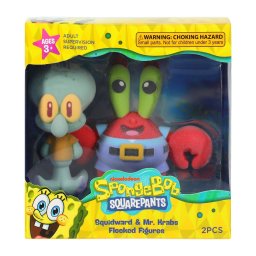 Spongebob Esponja Figura Set 2 Piezas Flocked Figures Squidward Mr. Krabs